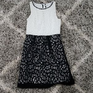 Kensie XS Black and White Lace Dress